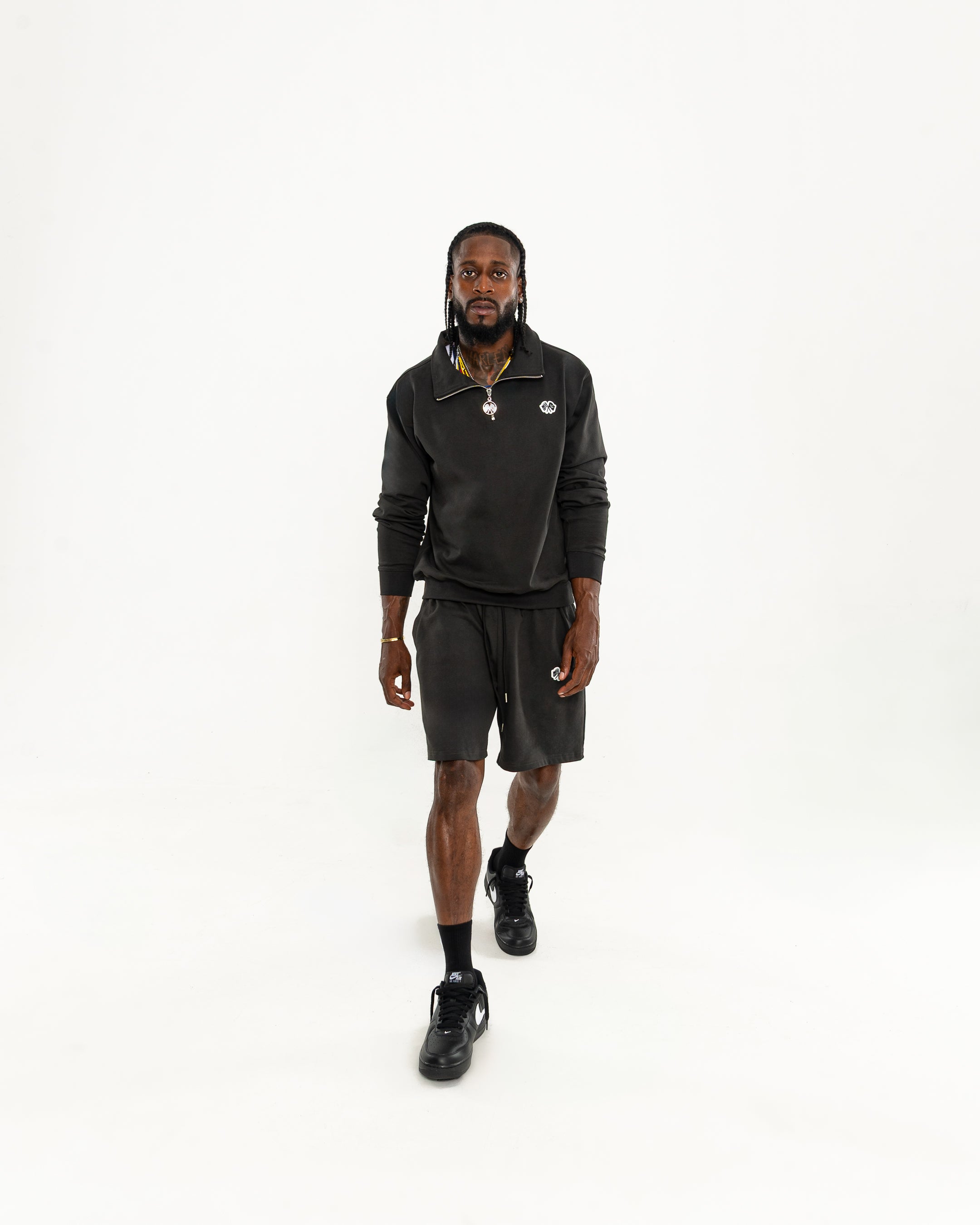 Trap Genius Flagship Series Quarter Zip Pullover Black