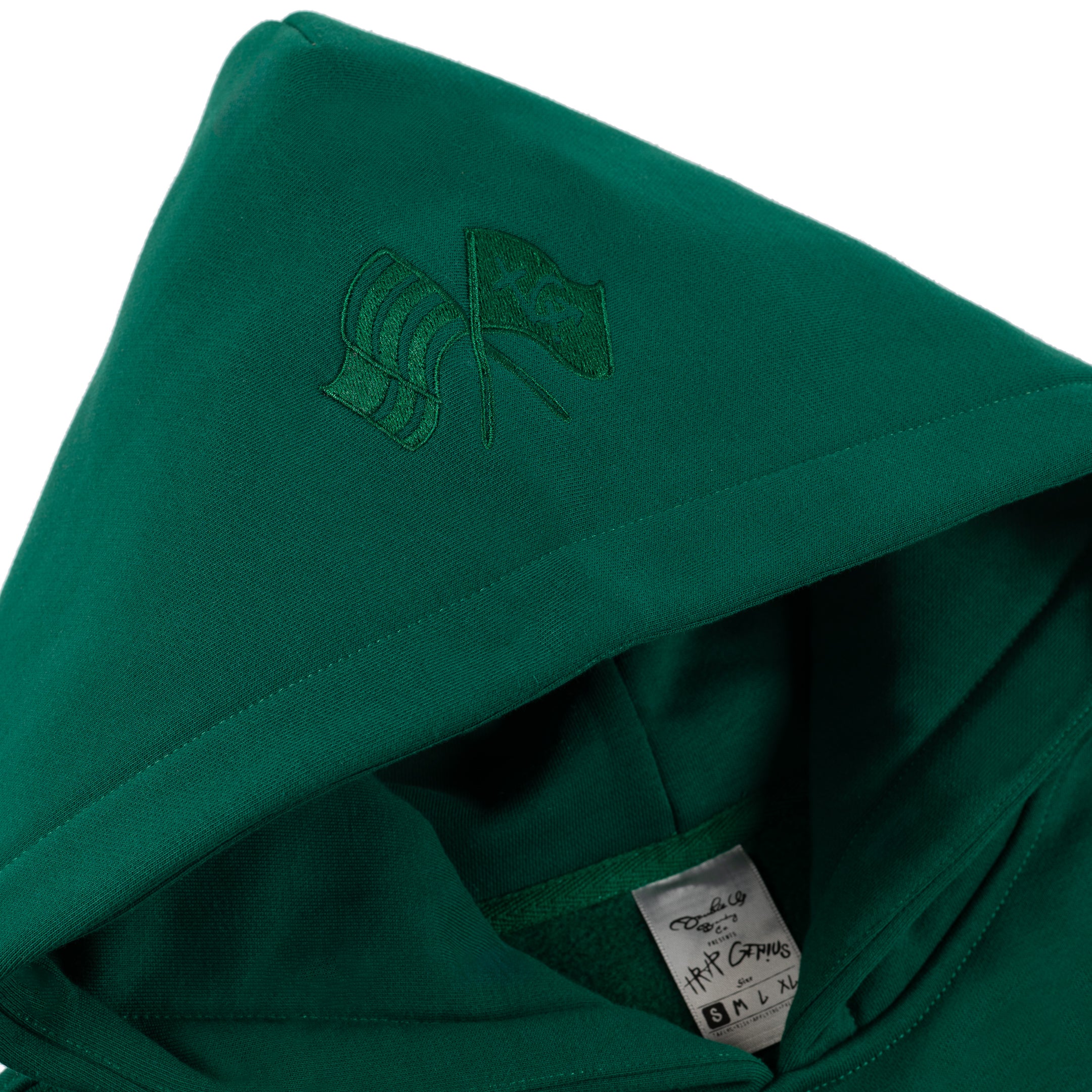Taking Risks Towel Hoodie-Green