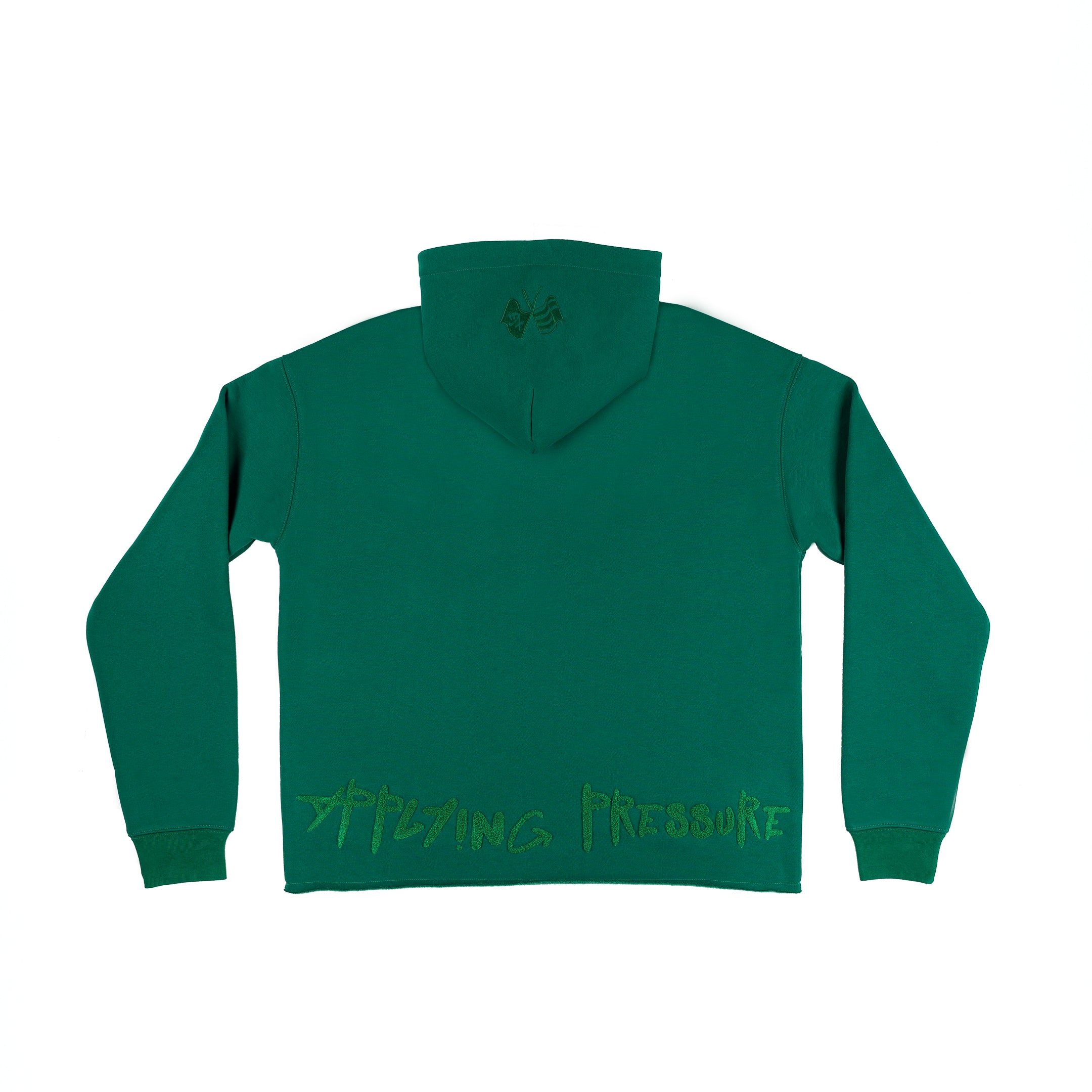 Taking Risks Towel Hoodie-Green