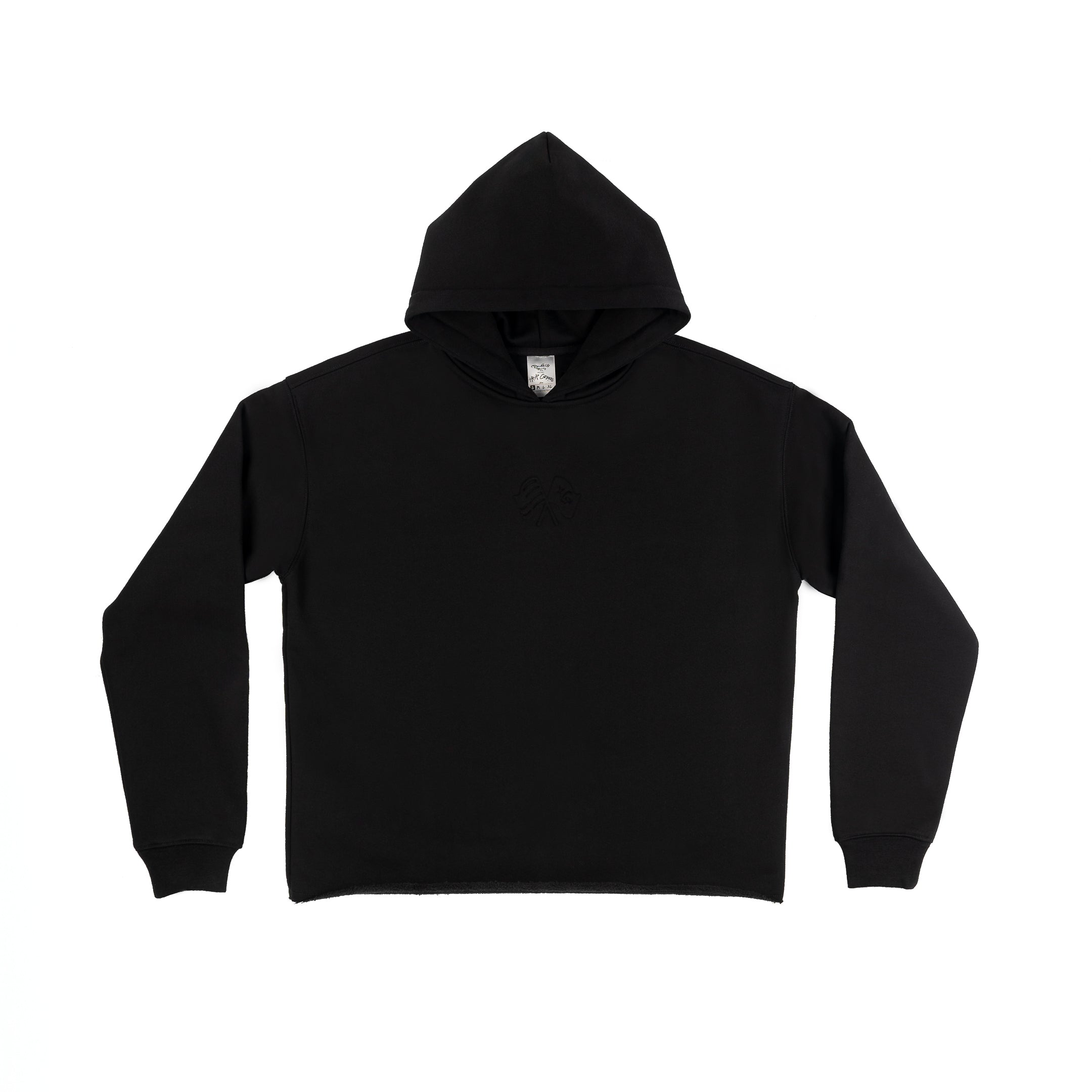 Taking Risks Embossed Hoodie-Black