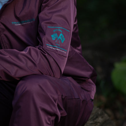Trap Genius Plum Nylon Pullover Hoodie