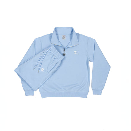 Trap Genius Flagship Series Quarter Zip Pullover Sky Blue