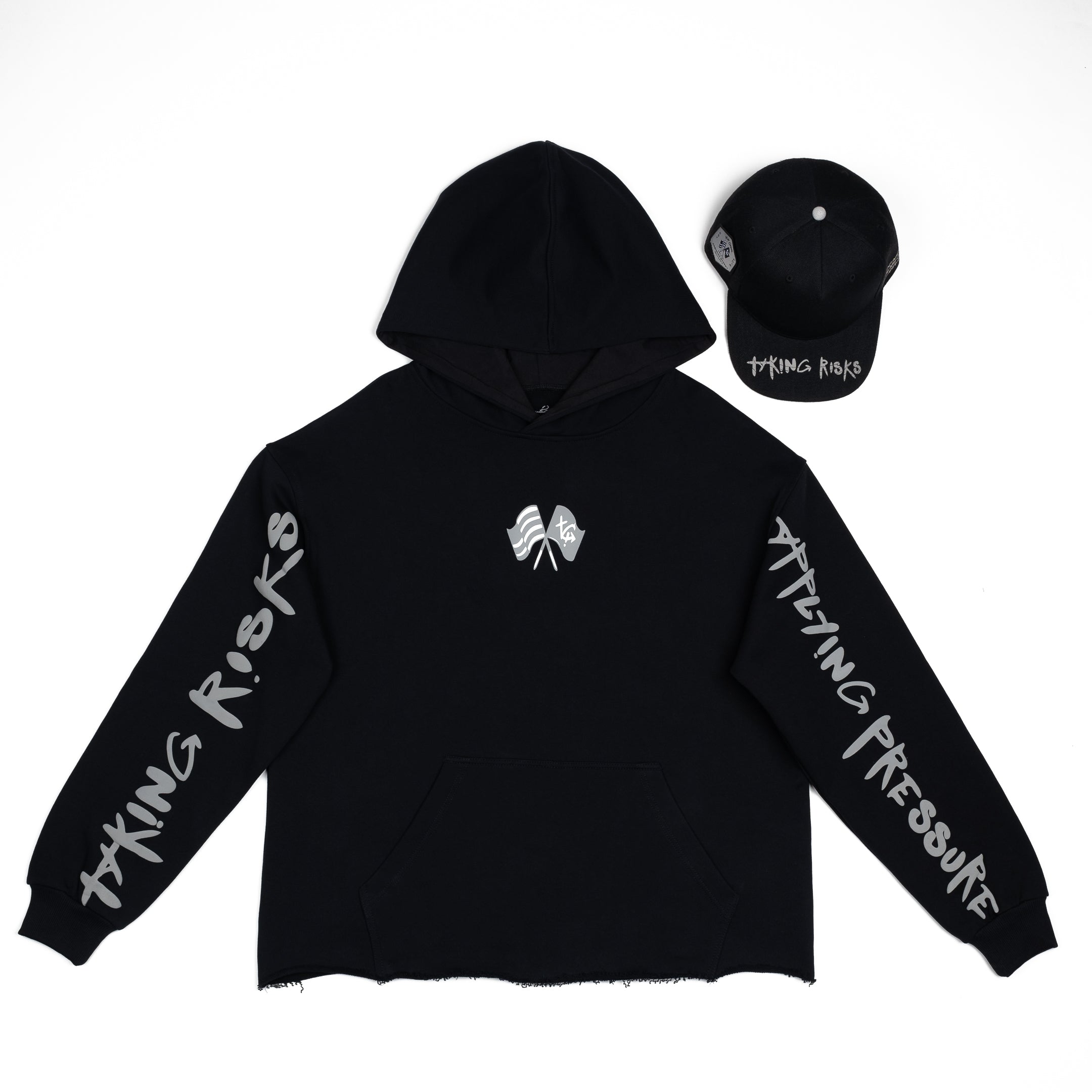 Taking Risks Hoodie- Black