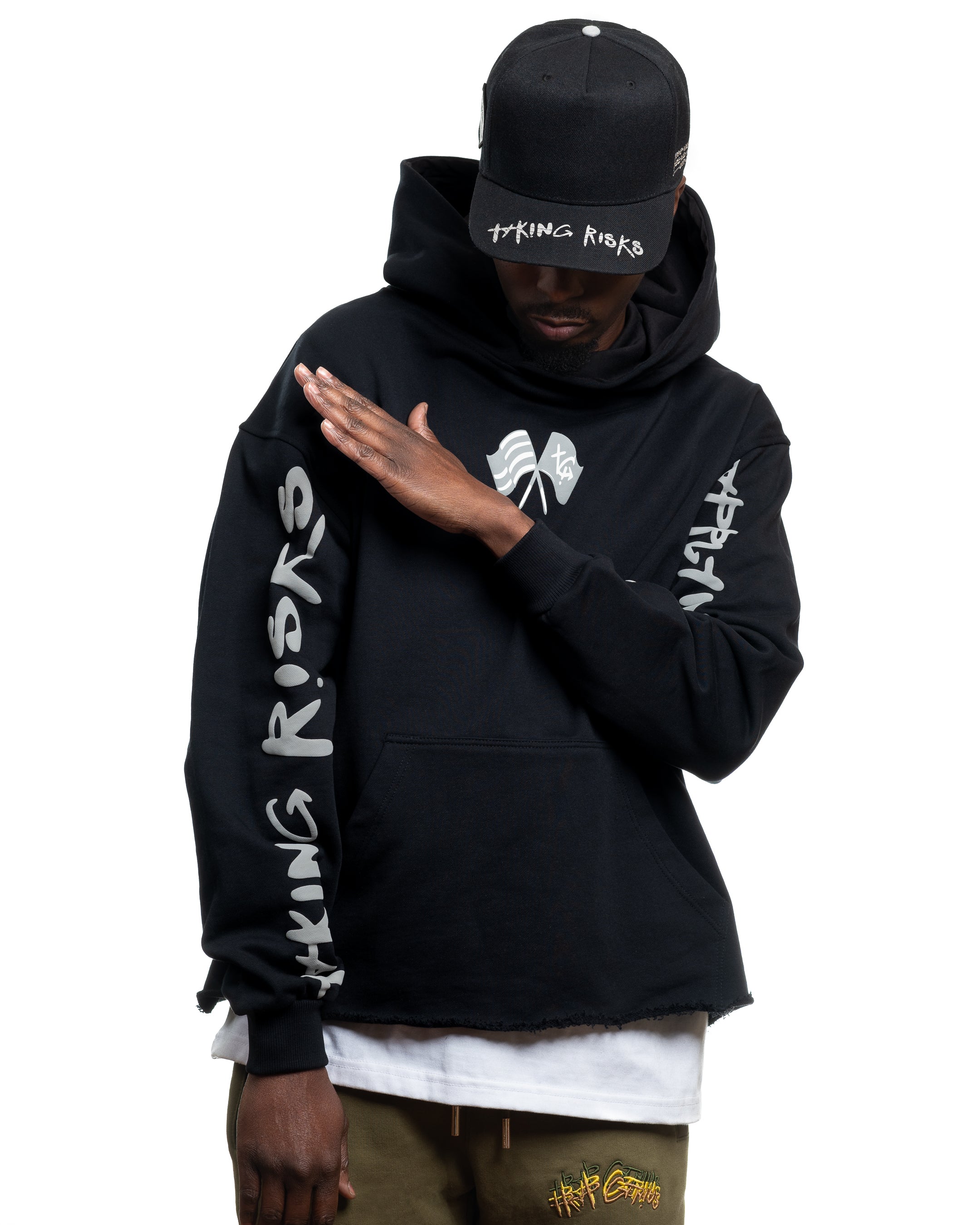 Taking Risks Hoodie- Black