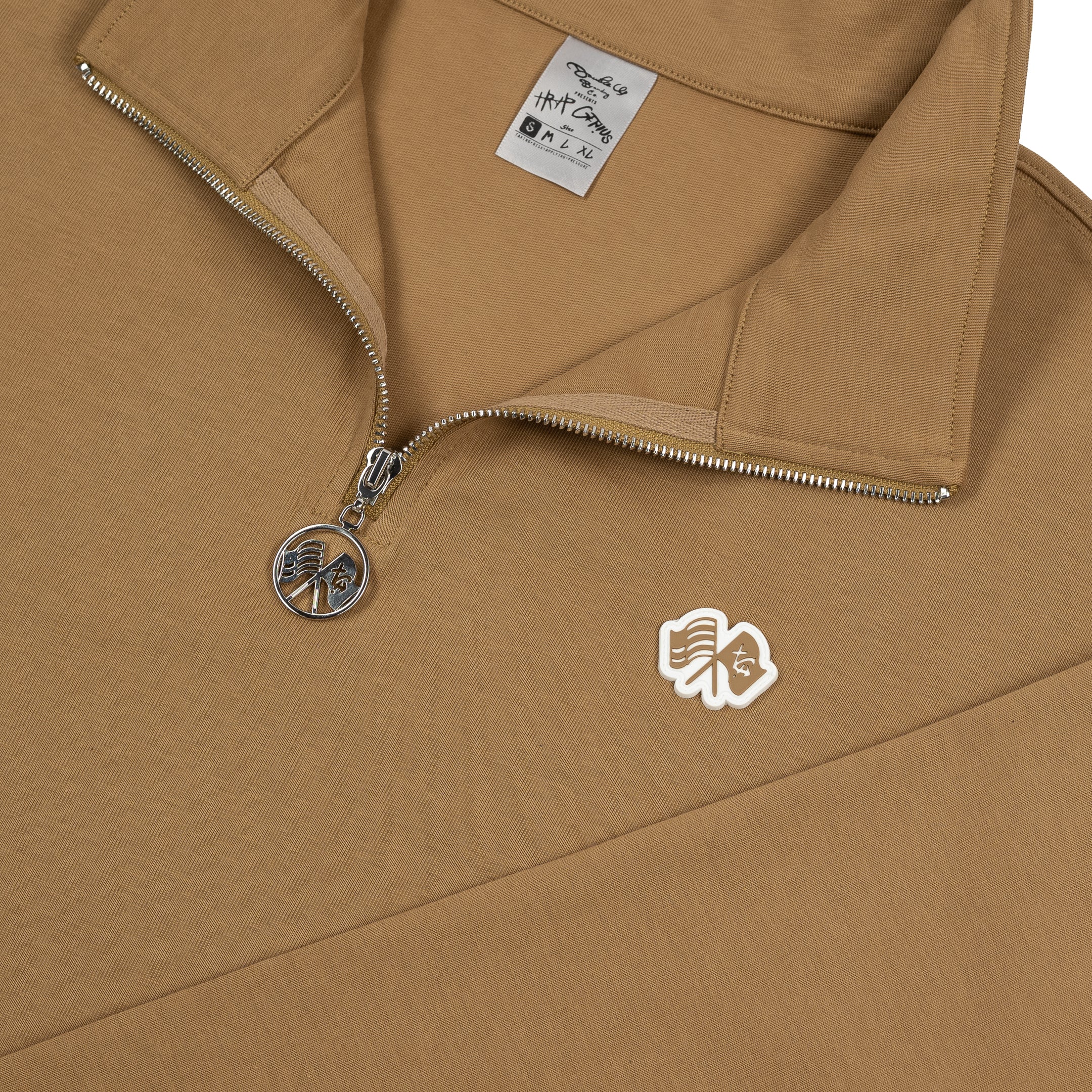 Trap Genius Flagship Series Quarter Zip Pullover Mocha