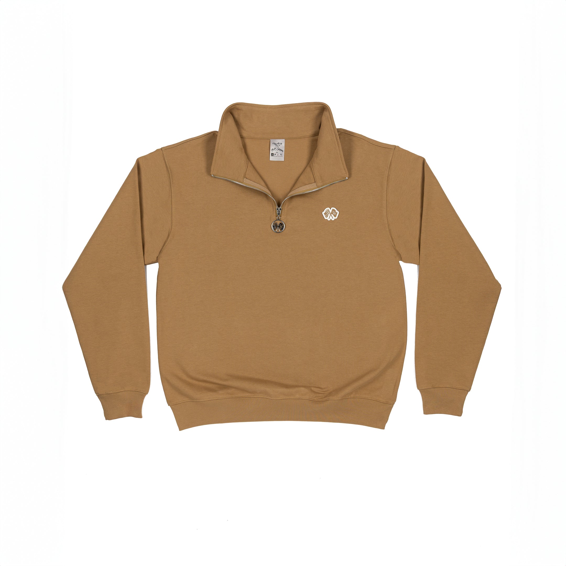Trap Genius Flagship Series Quarter Zip Pullover Mocha