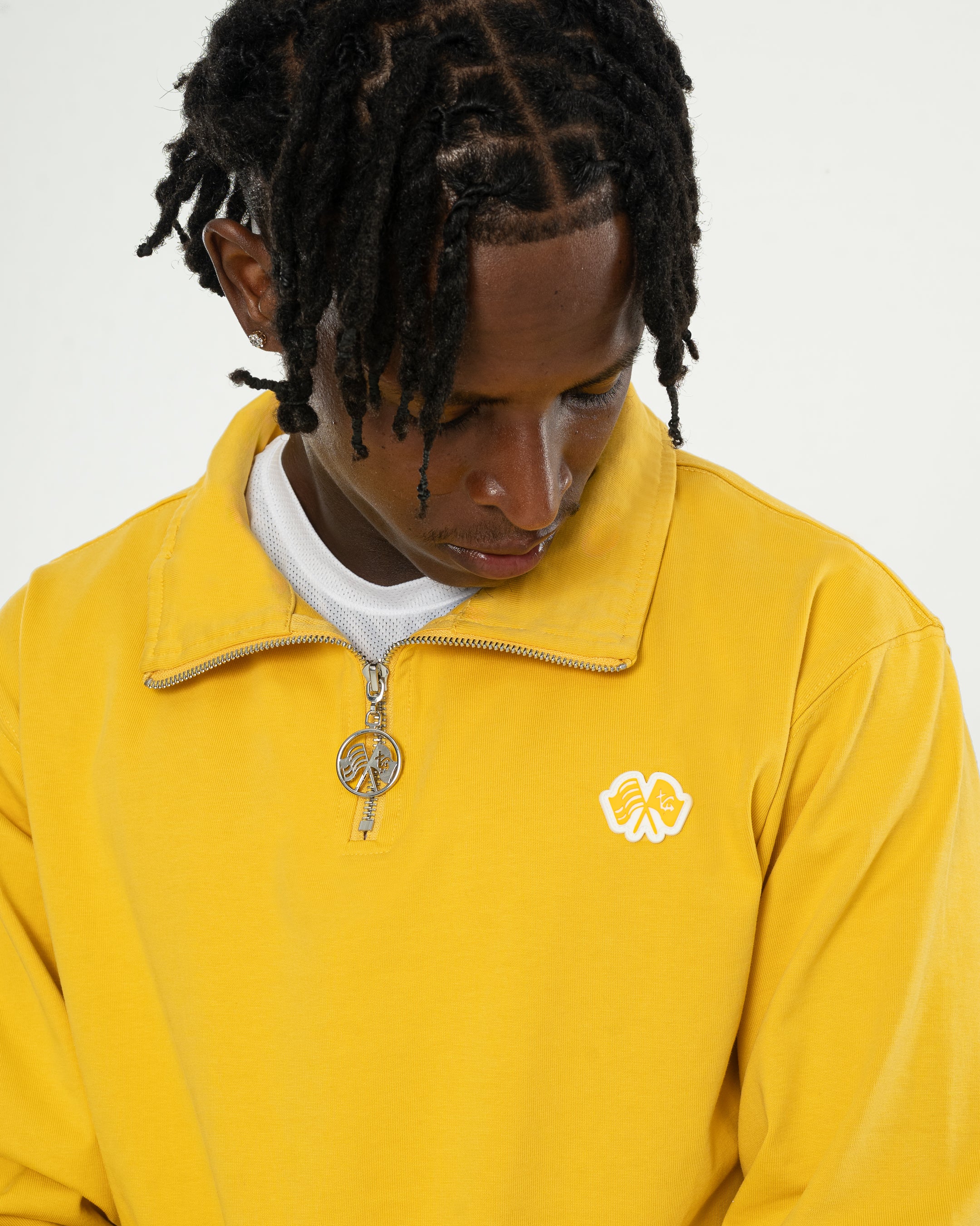 Trap Genius Flagship Series Quarter Zip Pullover Mustard