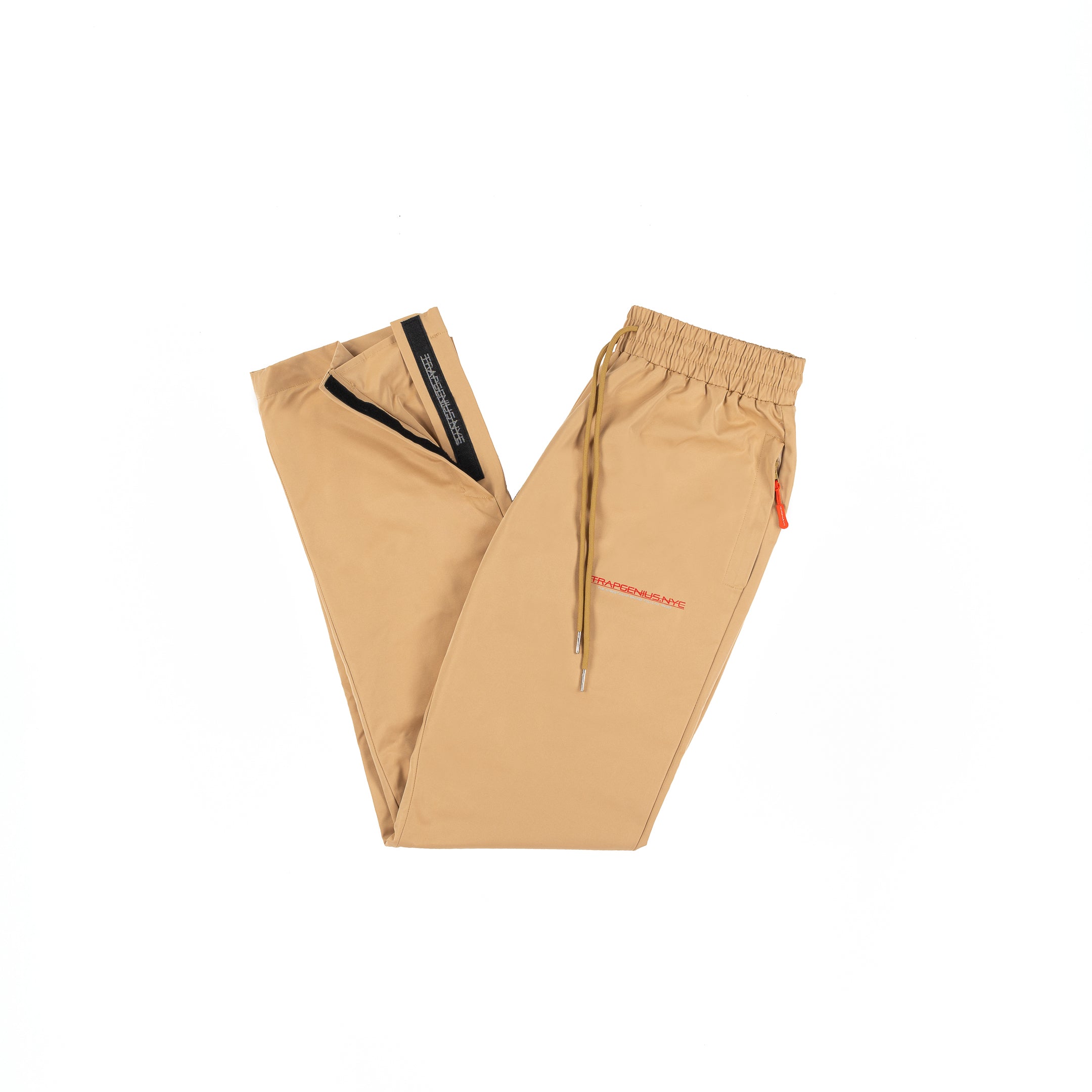 Beige Trap Nylon Pants