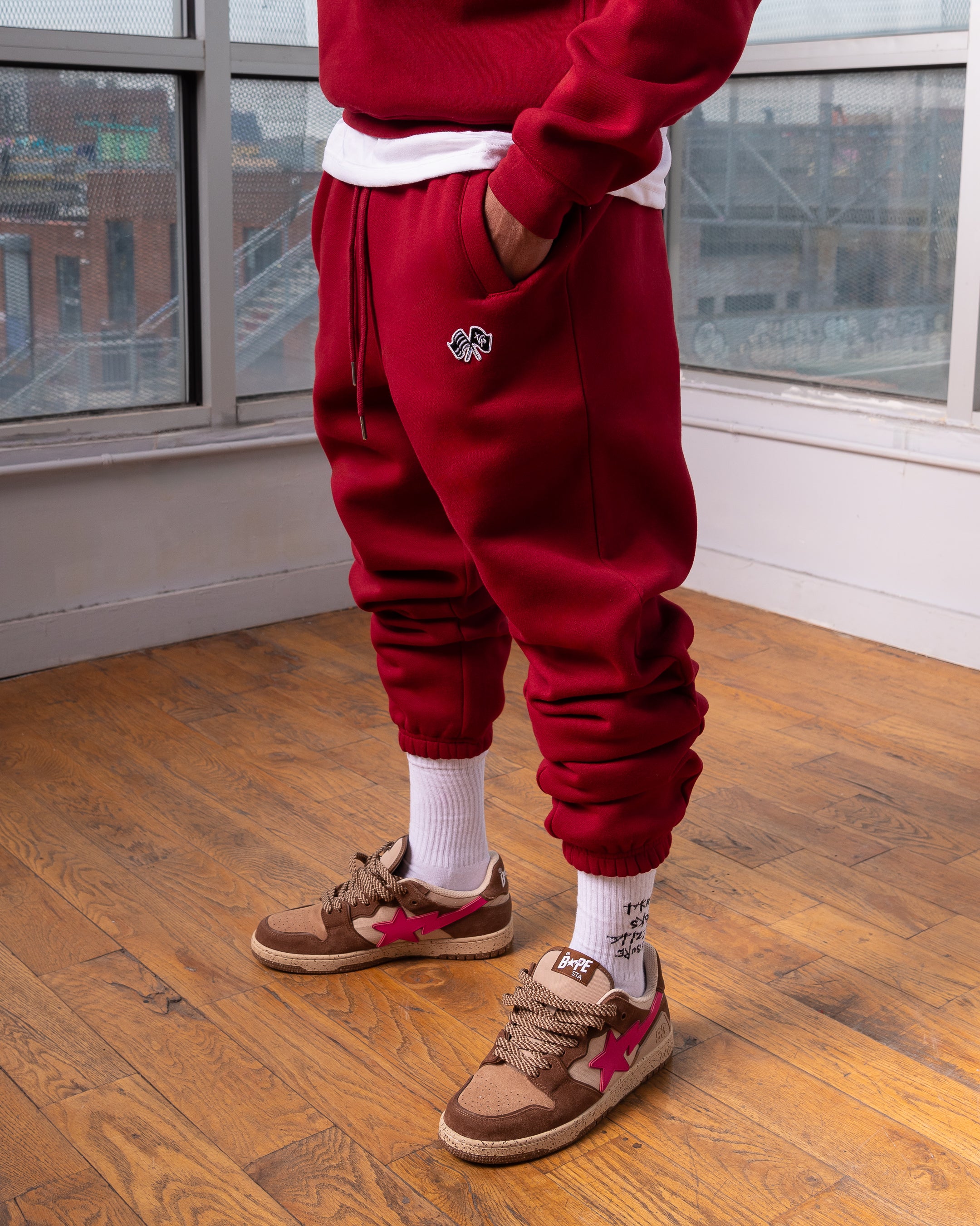 Trap Flagship Series Sweatspants Maroon