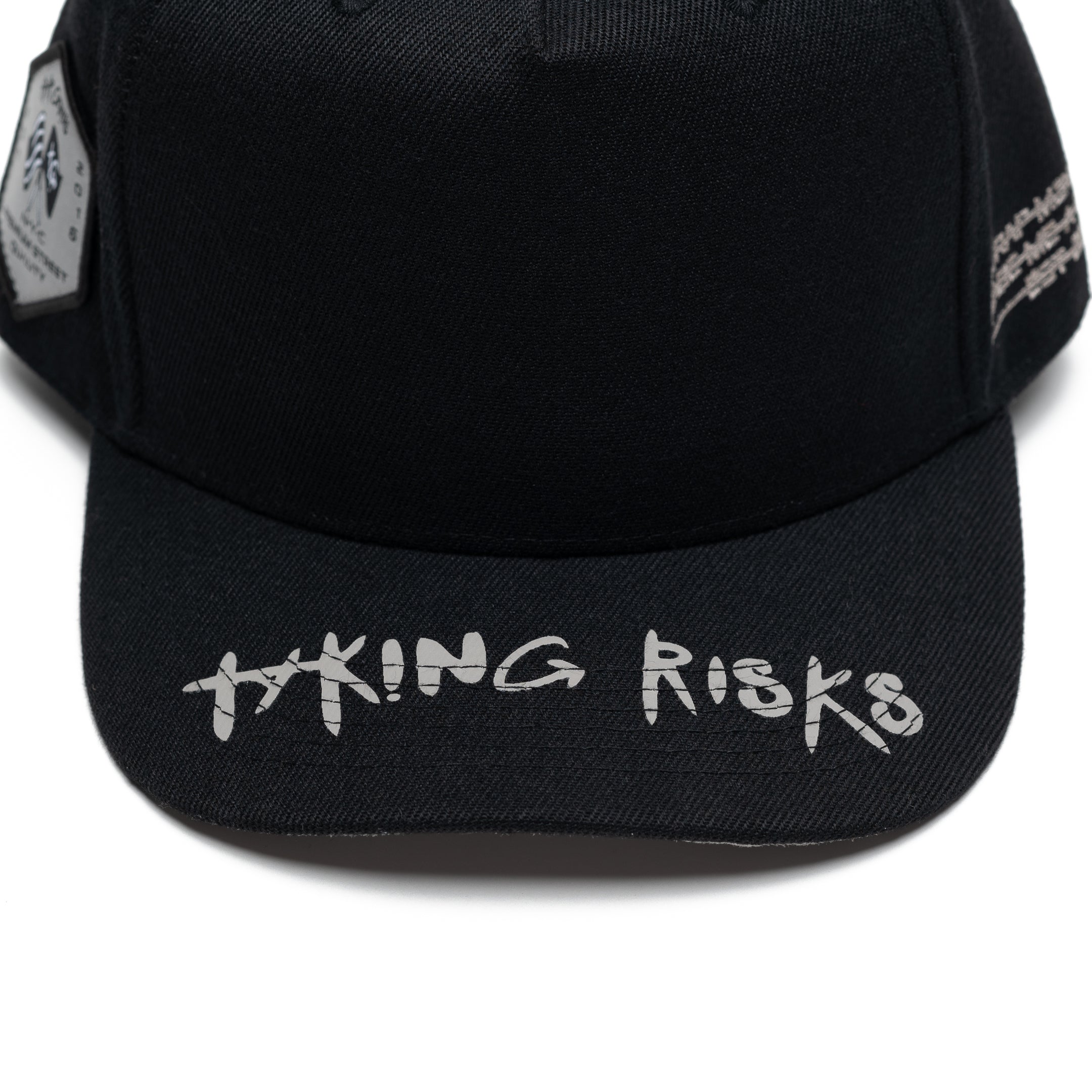 Trap Genius NYC Taking Risk Black Raiders Snapback Hat