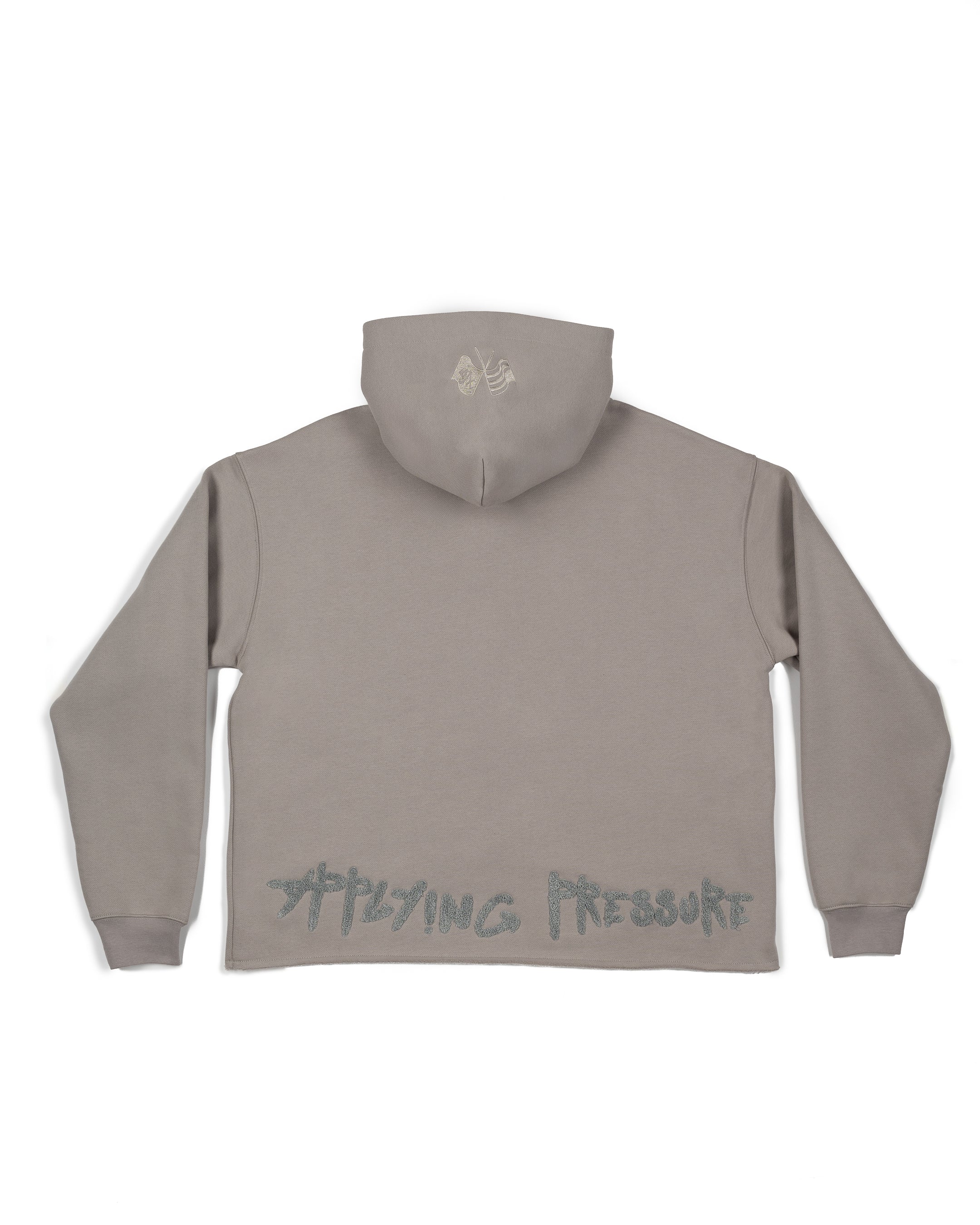 Taking Risks Towel Hoodie-Grey