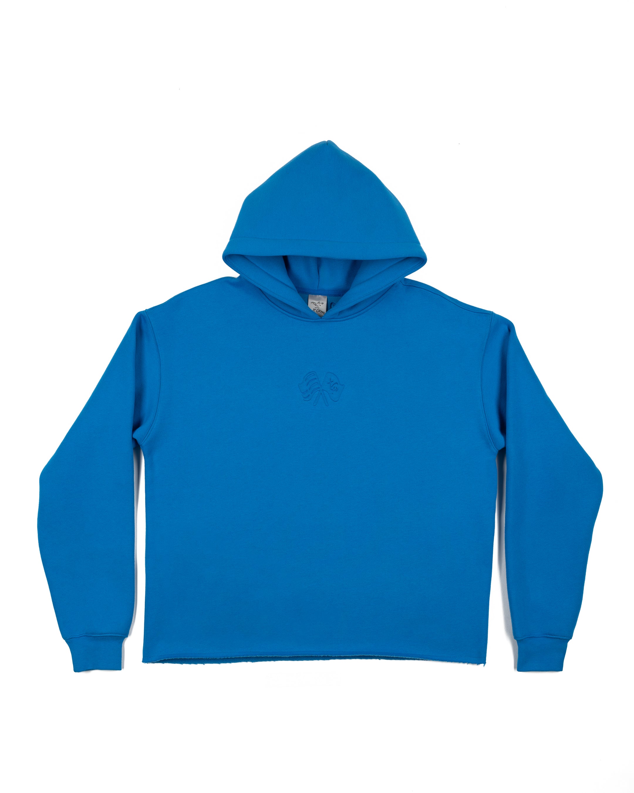 Taking Risks Embossed Hoodie-Blue