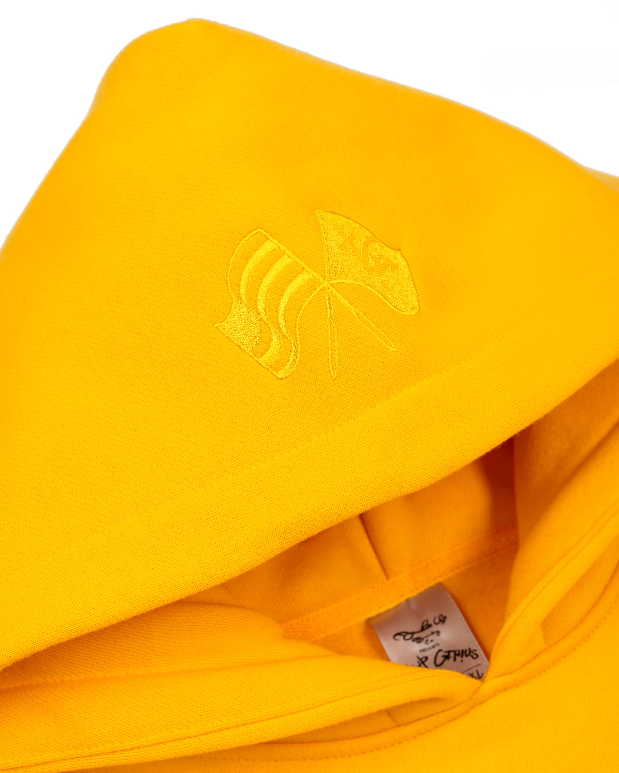 Taking Risks Towel Hoodie-Yellow