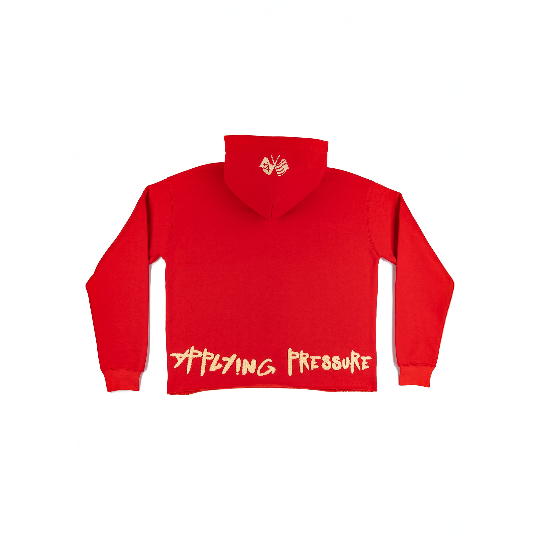 Taking Risks Towel Hoodie-Red