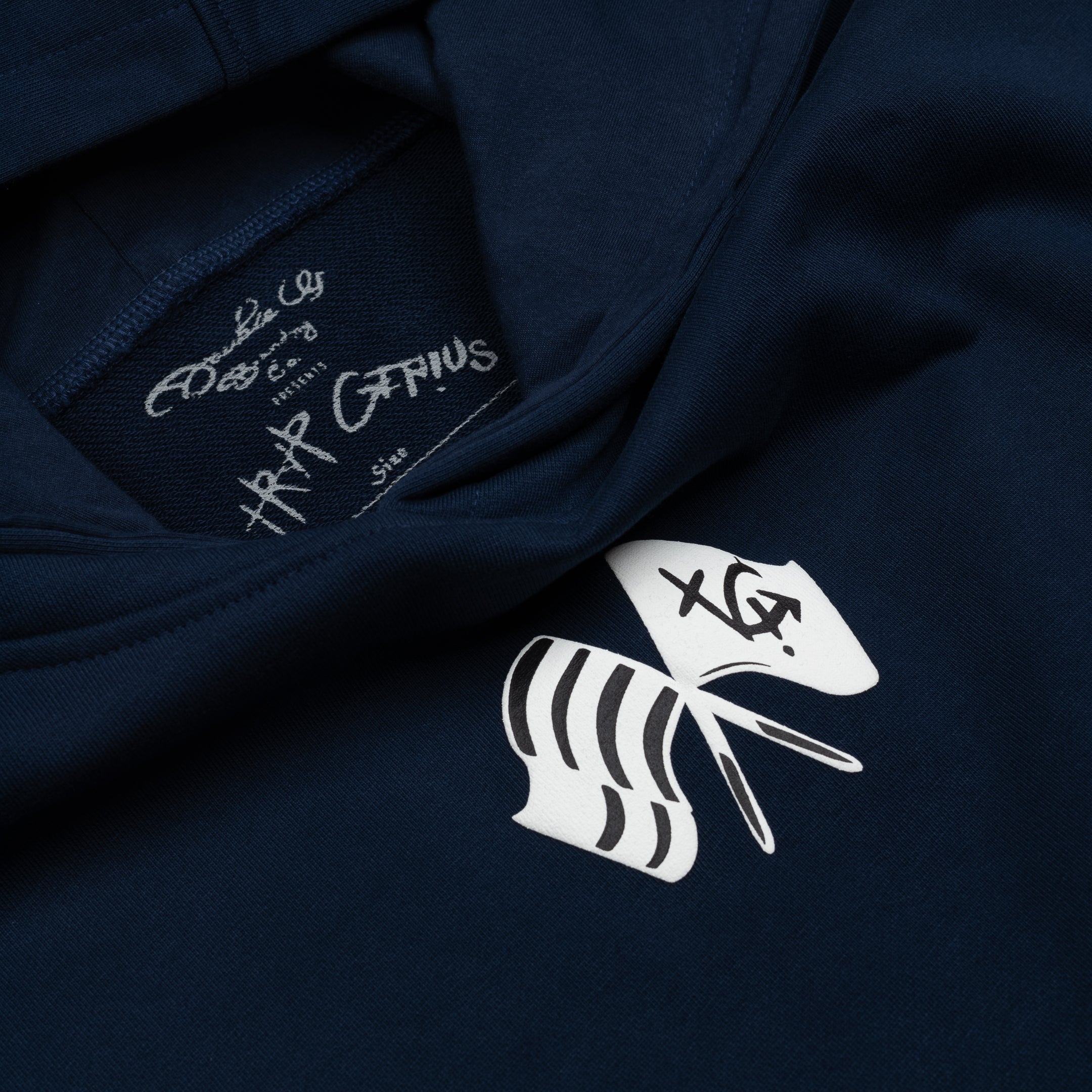 Takings Risks Hoodie- Navy