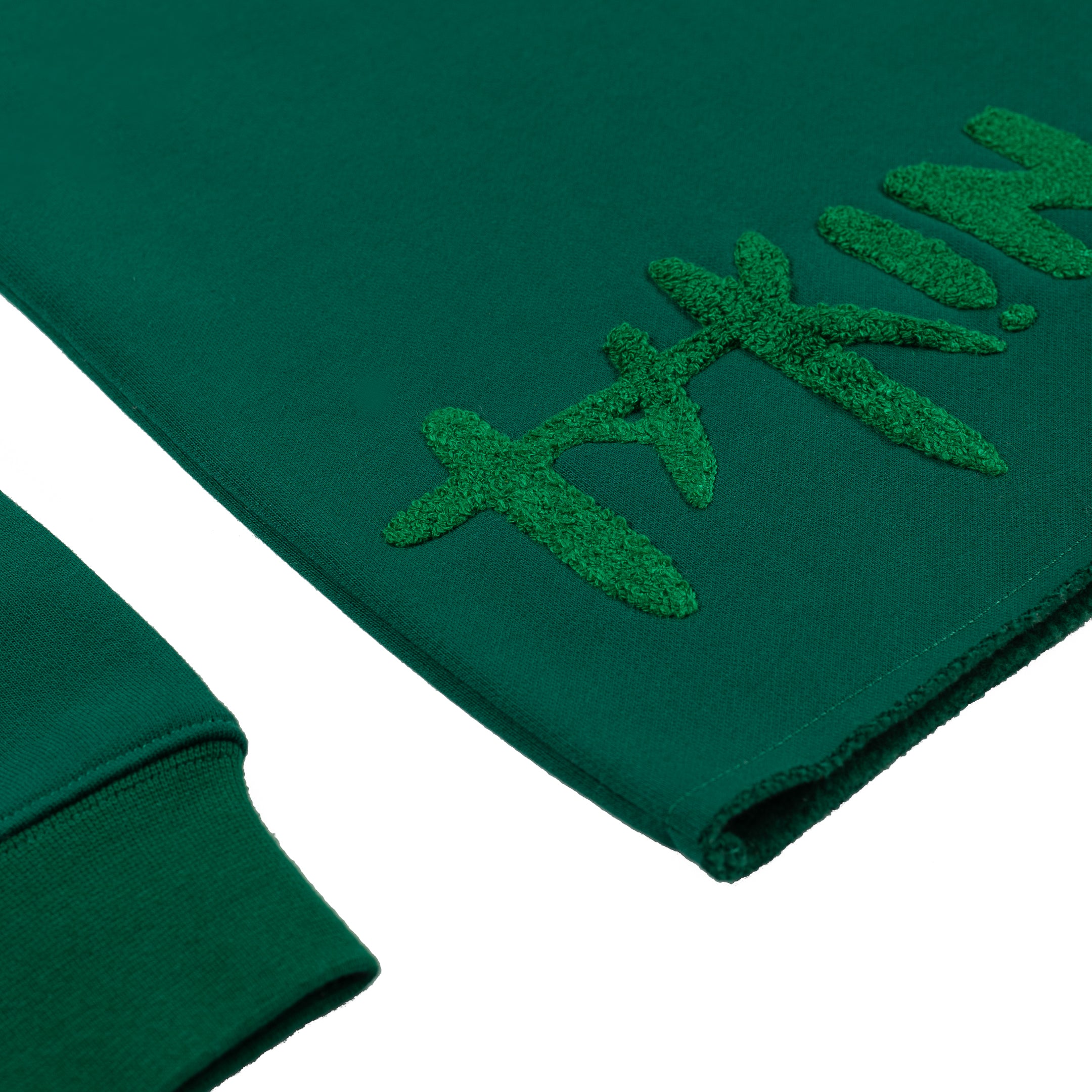 Taking Risks Towel Hoodie-Green
