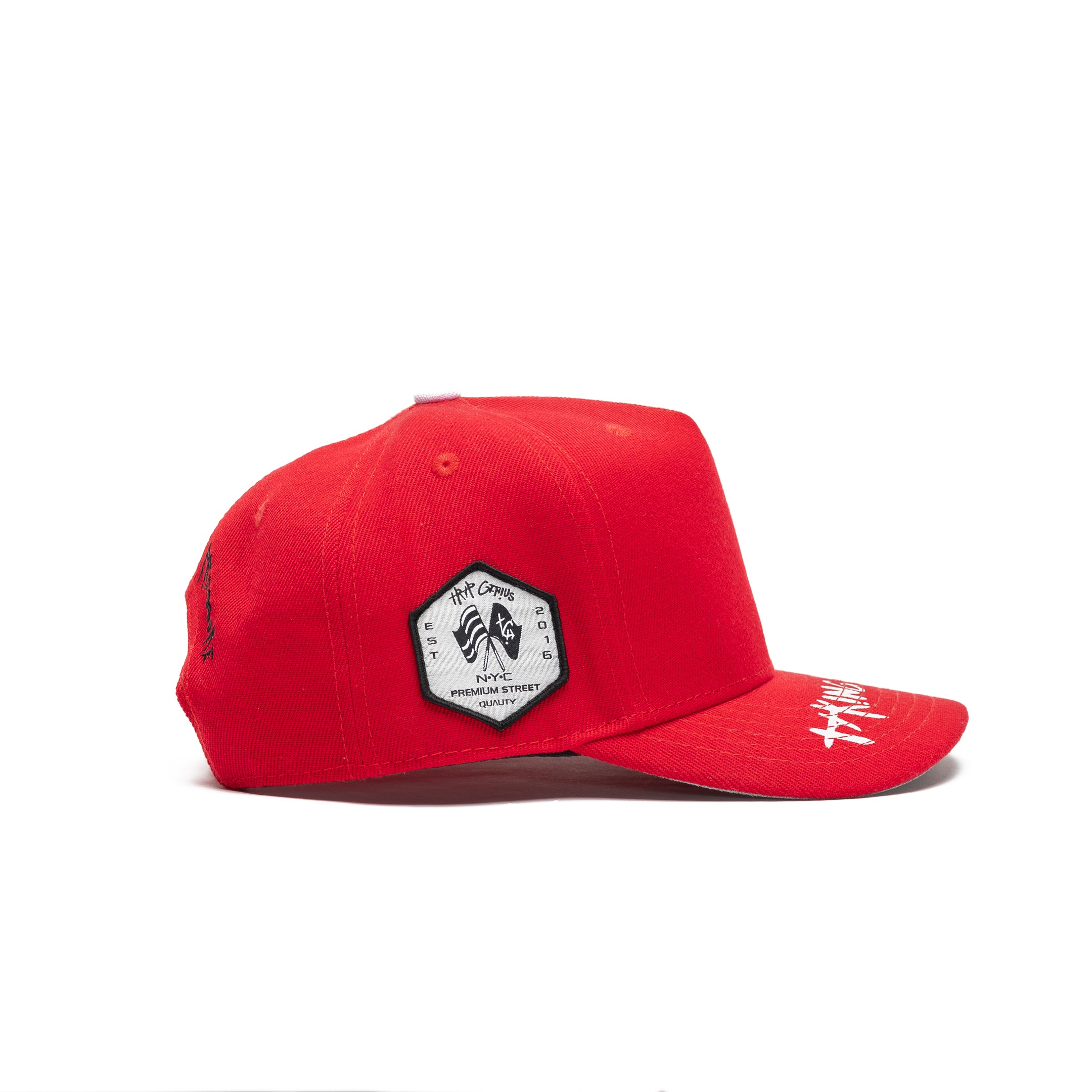 Trap Genius NYC Taking Risk Red Snapback Hat