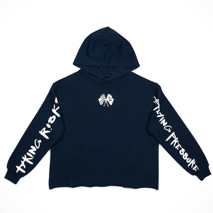 Takings Risks Hoodie- Navy