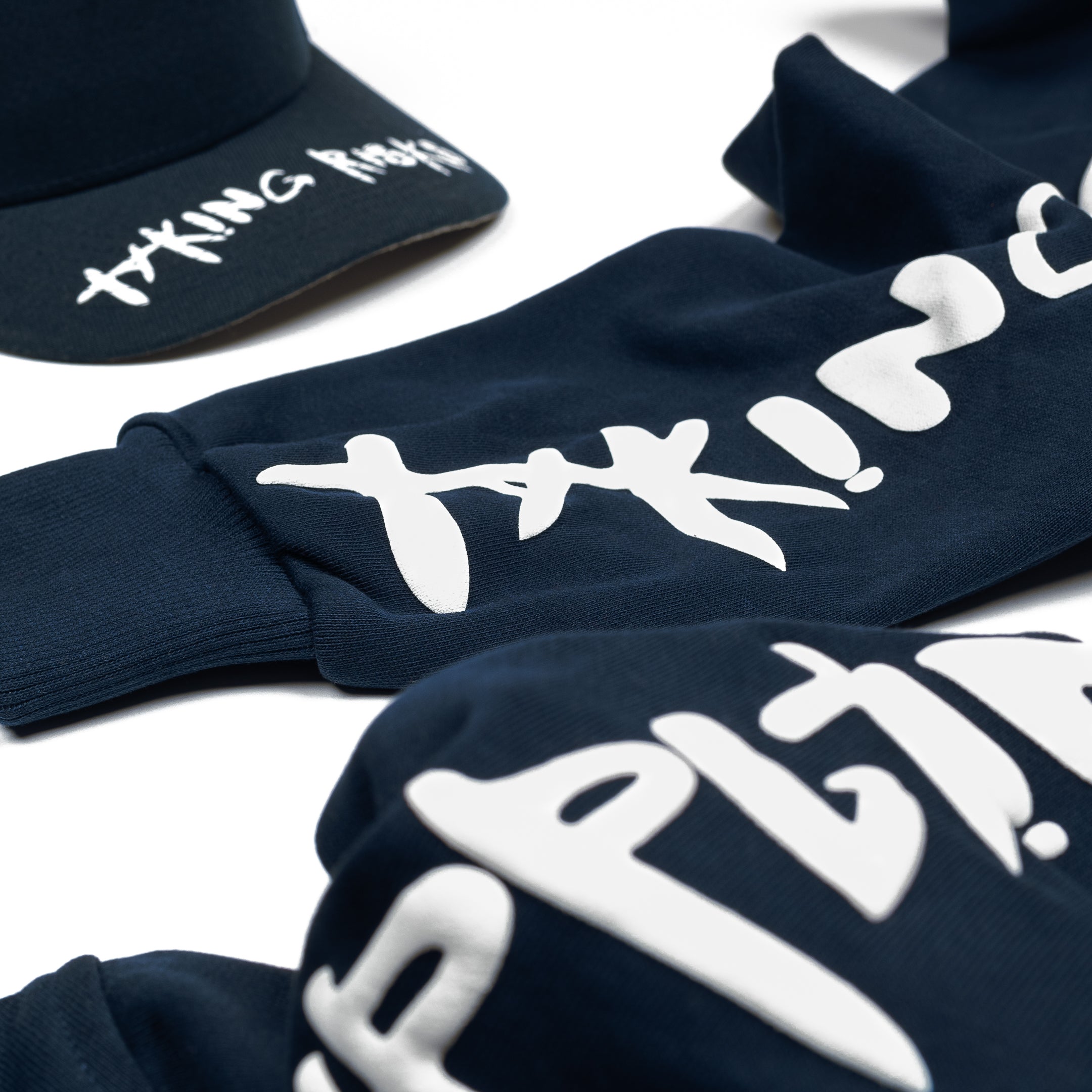 Takings Risks Hoodie- Navy