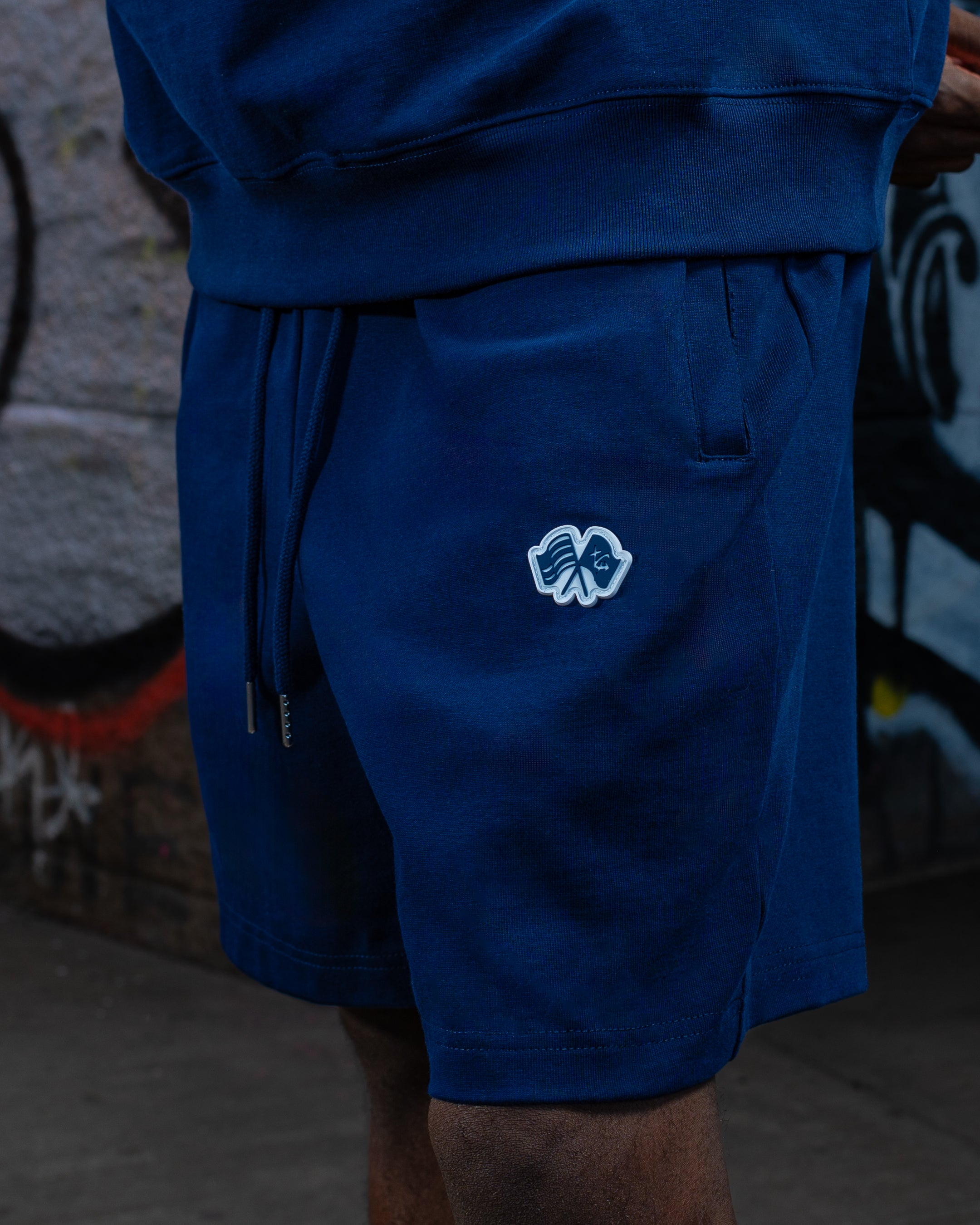 Men’s Trap Genius NYC Flag Shorts (Blue)