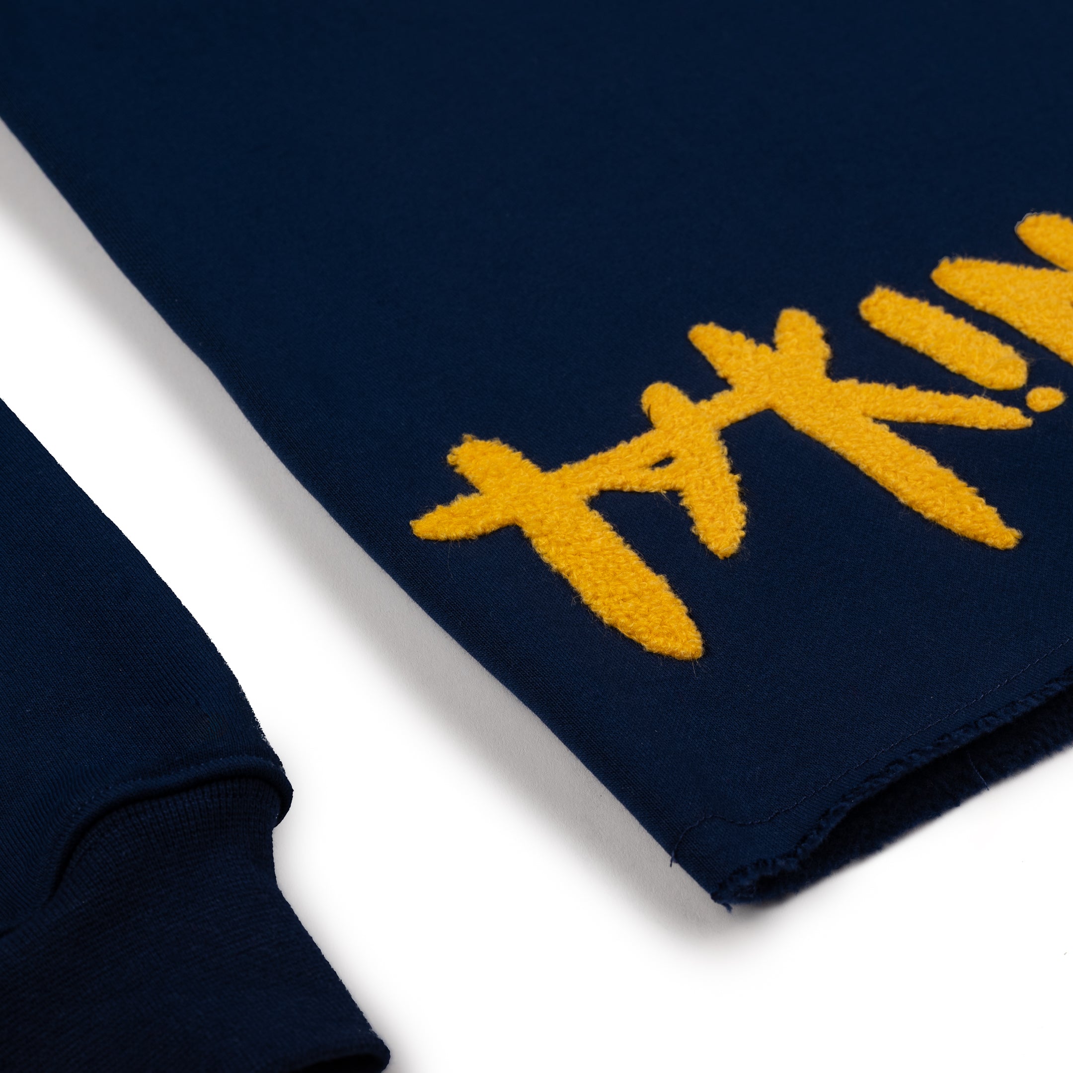Taking Risks Towel Hoodie-Navy