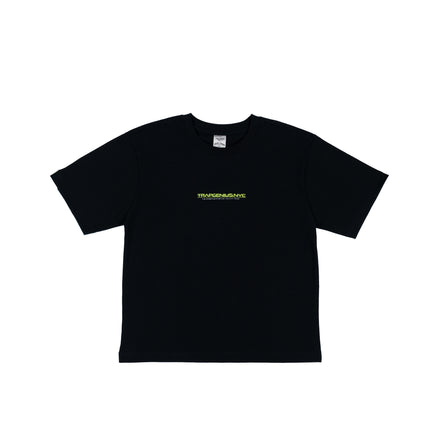 Men’s Trap Genius NYC Bag Logo Heavyweight T-shirt (Black + Lime Green)