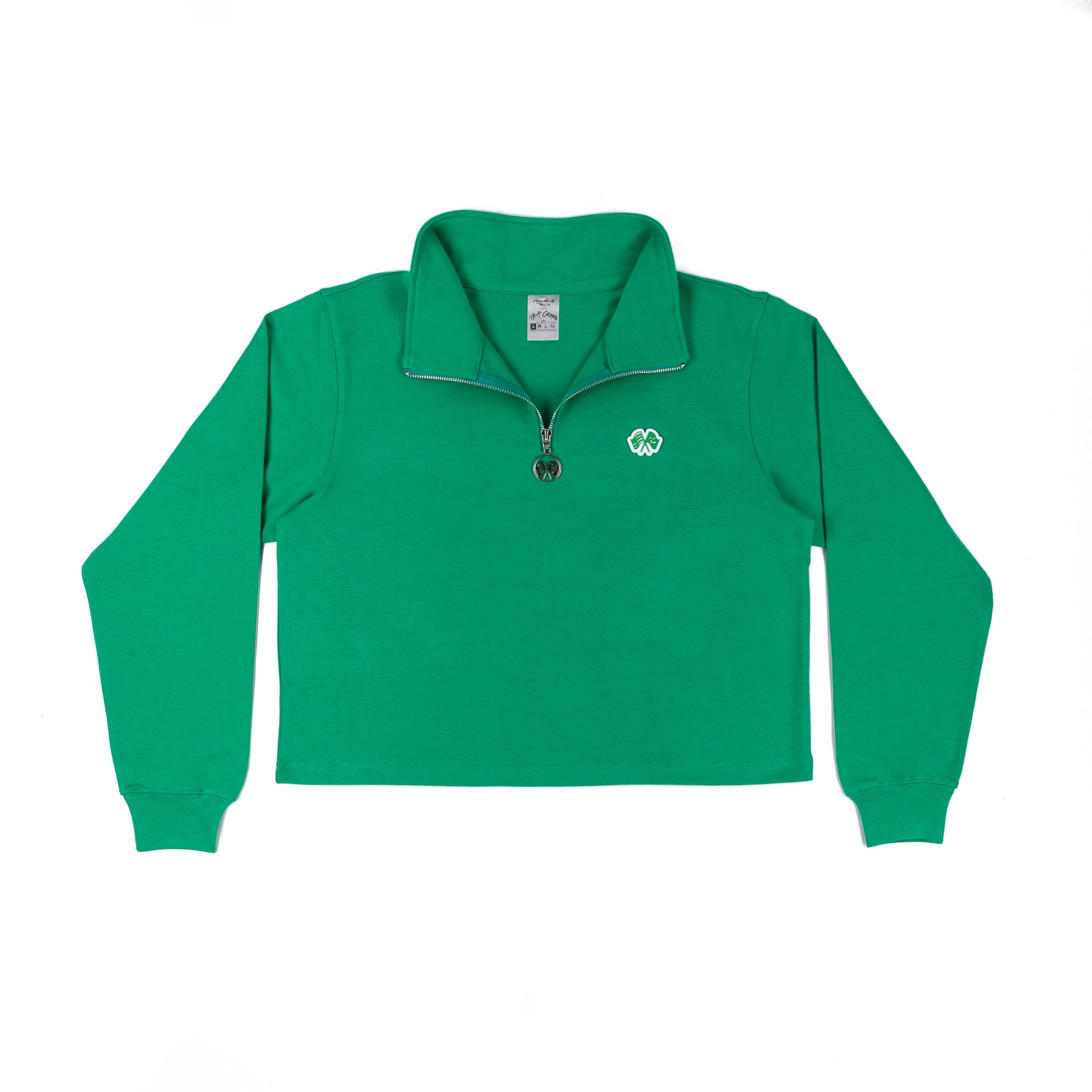 Women’s Trap Genius NYC Flag Quarter Zip Pullover (Green)