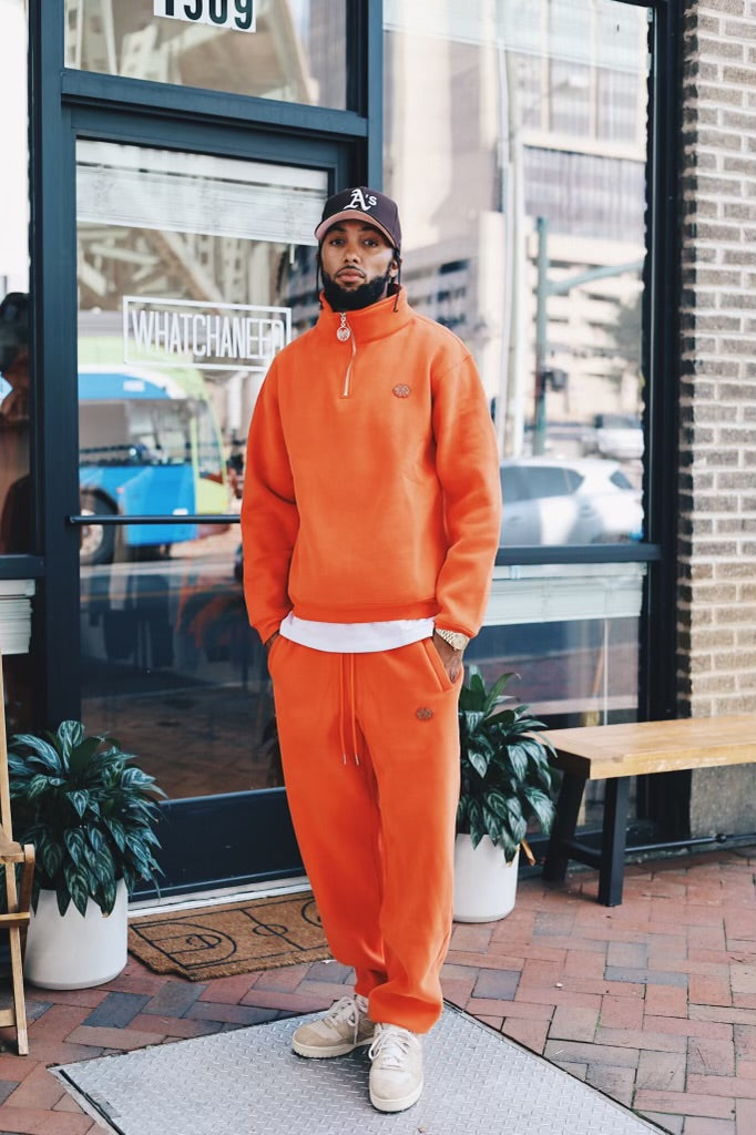 Men’s Trap Genius Sweatpants Mid-Weight - Orange