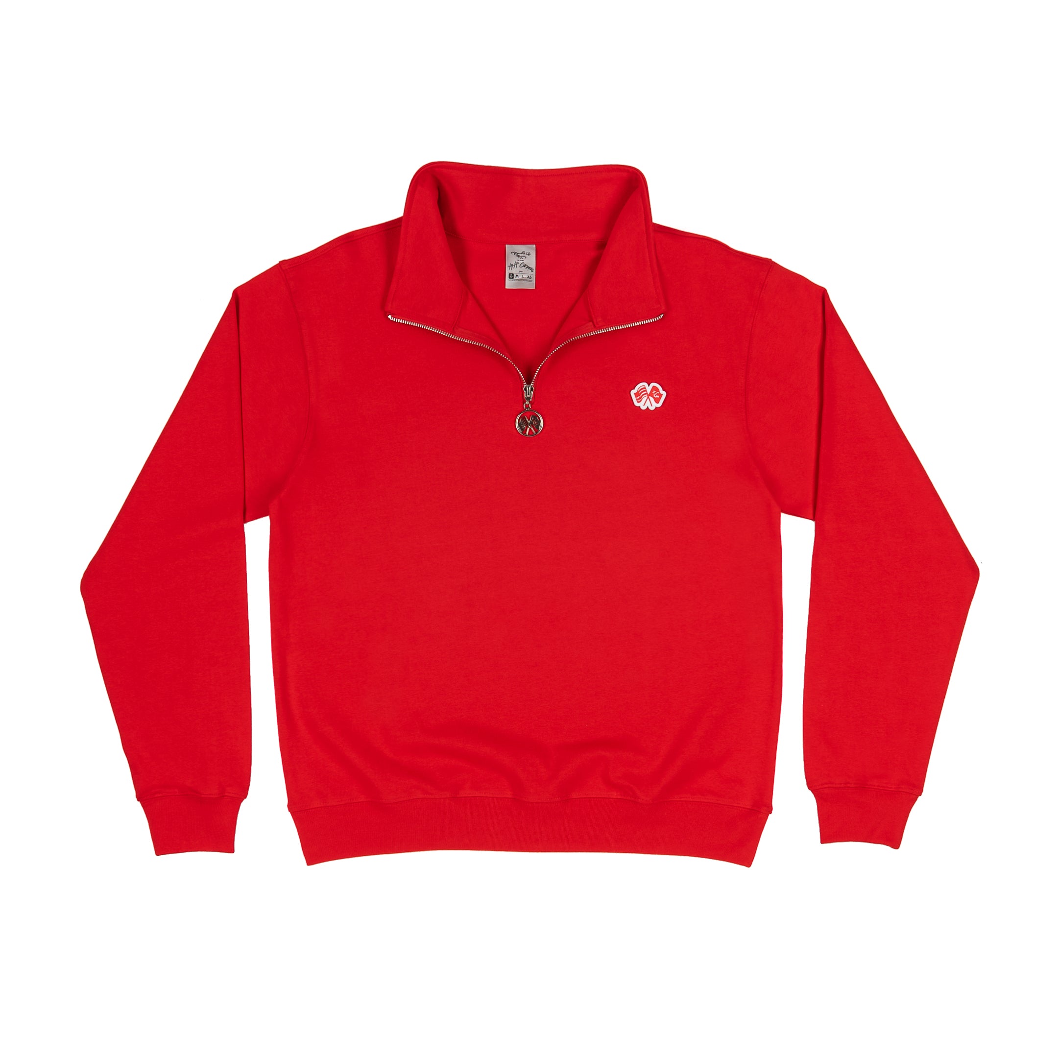 Men’s Trap Genius NYC Flag Quarter Zip Pullover (Red)