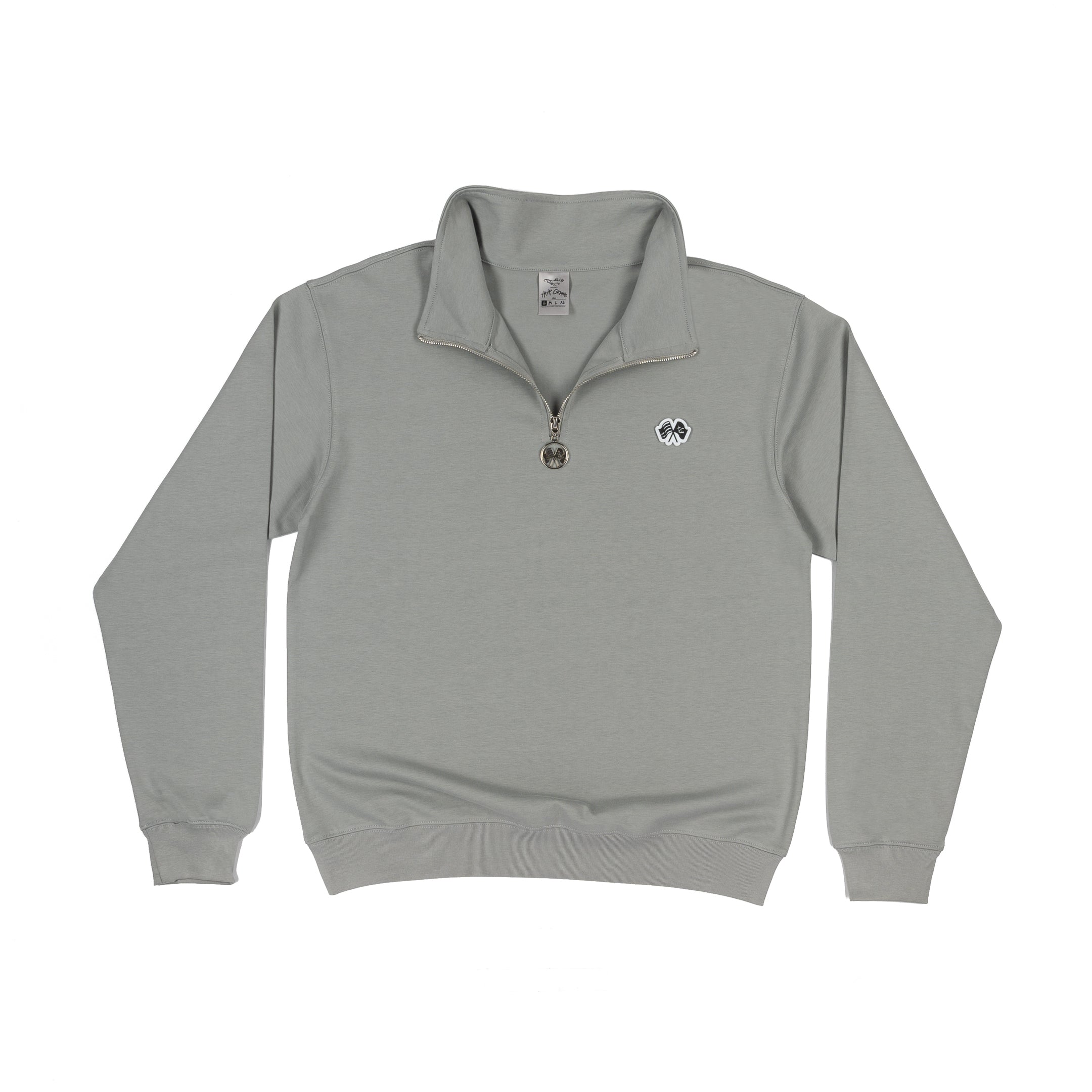 Trap Genius NYC Flag Quarter Zip Pullover (Grey)